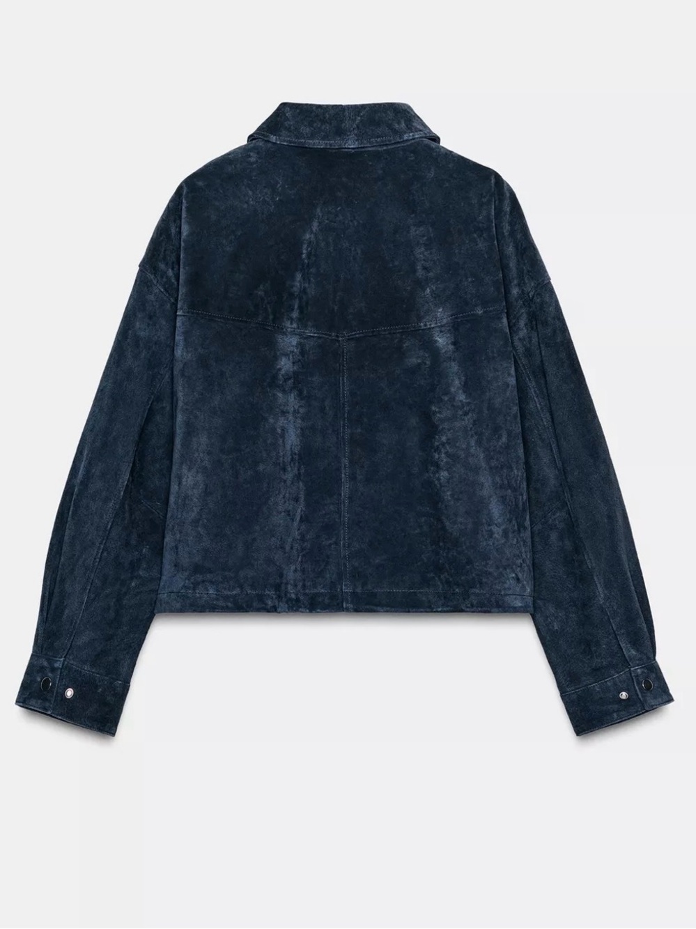 ZARA ✨Viral✨ 100% LEATHER BOMBER JACKET - Picture 10 of 11